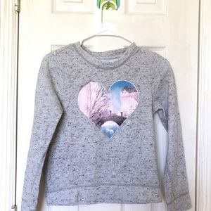 Abercrombie kids heart sweater